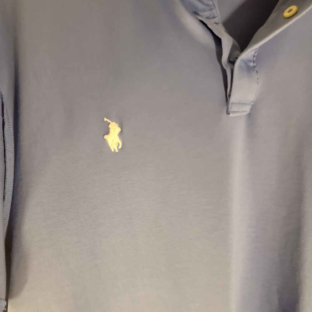 POLO Ralph Lauren Faded Royal Blue Heather Mens Blue Label Customer Slim Fit‎ XL - Picture 6 of 10